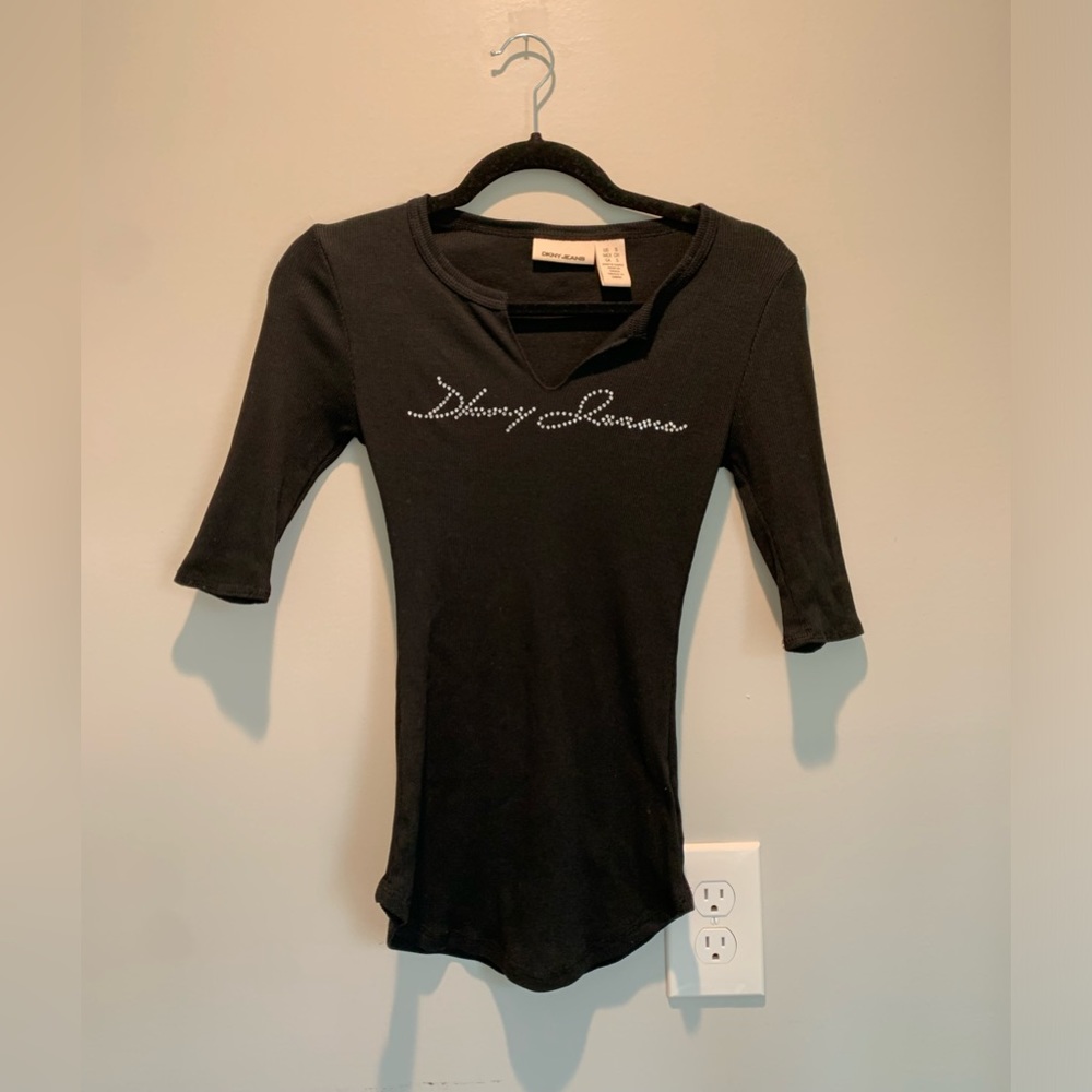 Vintage DKNY ribbed Y2K top